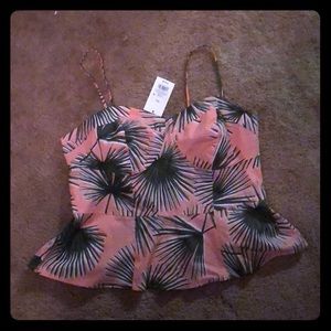 Spaghetti strap floral shirt!